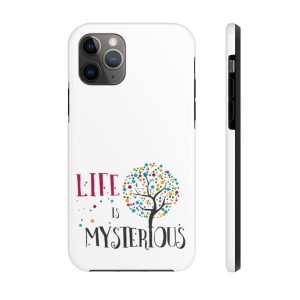 iPhone 11 custom phone case with Life is Mysterious colorful tree logo