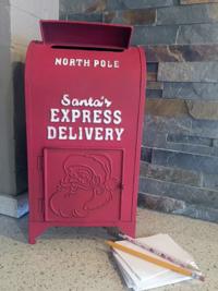 picture of red Santa express Delivery mailbox